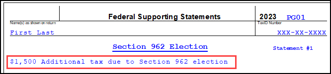 Image of the Section 962 election.